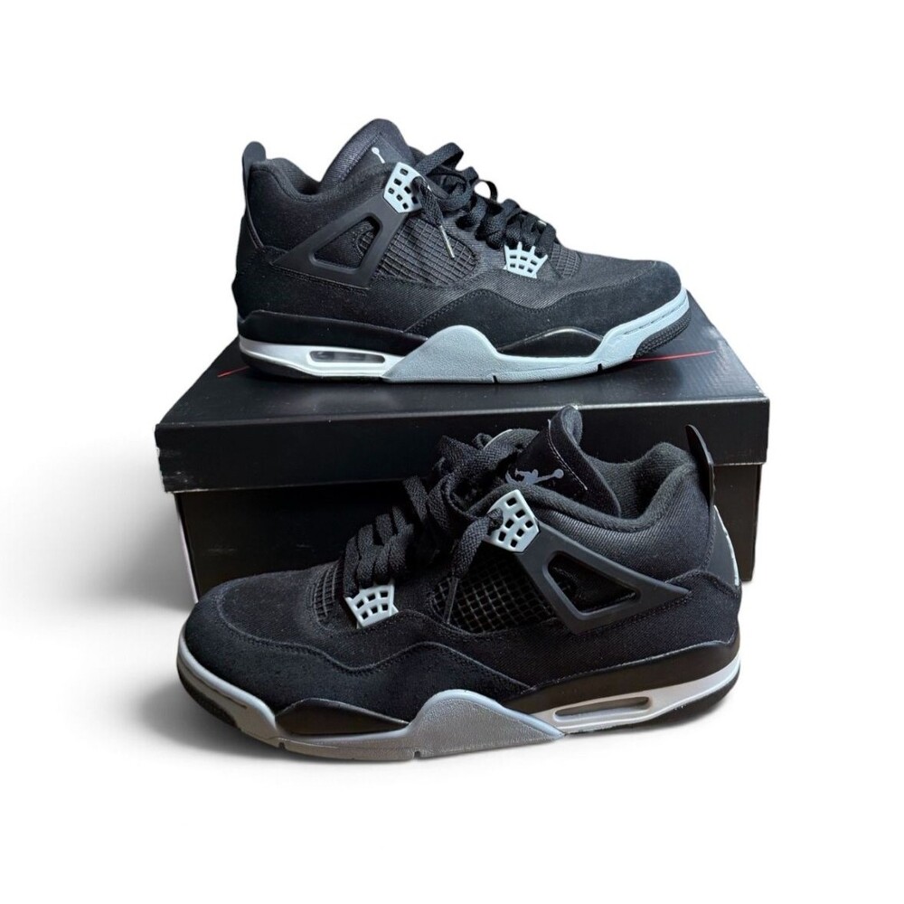 Air Jordan 4 Retro SE Mens Size 10.5 Black/Lt Steel USED With Box Sneakers Shoes